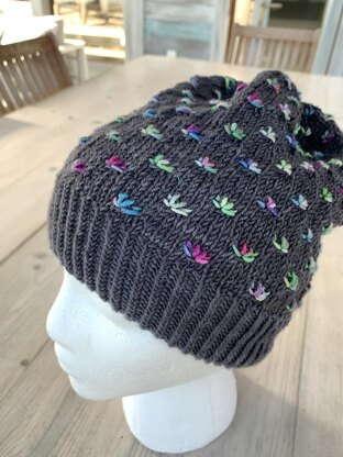 Snow Flowers Hat