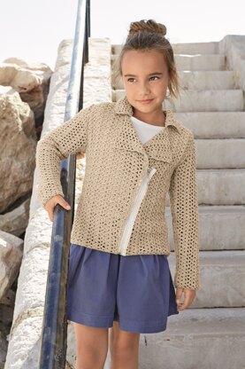 Girls Perfect Jacket in Bergere de France Coton Fifty - 67531-17 - Downloadable PDF