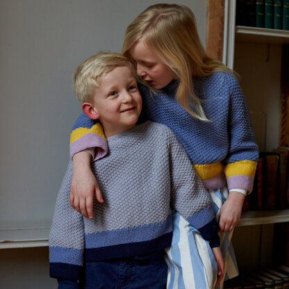 Drew Jumper - Free Knitting Pattern for Kids in MillaMia Naturally Soft Merino