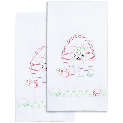 Jack Dempsey Stamped Decorative Hand Towel Pair - Easter - 17in x 28in