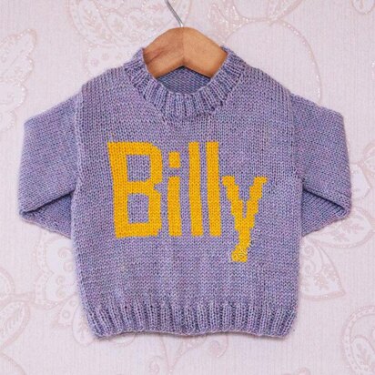 Intarsia - Billy Moniker Chart - Childrens Sweater