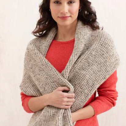 Beginner's Tweedy Scarf in Lion Brand Fishermen's Wool - L0691