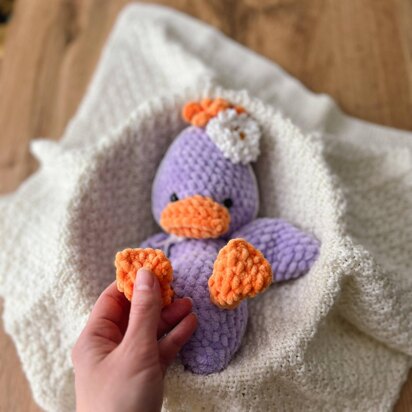 Crochet duck pattern lovey cuddler Amigurumi pattern  cute duck pattern, PDF tutotial