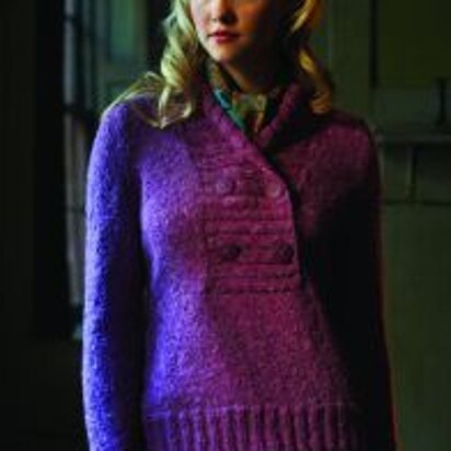 "Jeanne Cardigan" - Cardigan Knitting Pattern For Women in Debbie Bliss Donegal Luxury Tweed Aran - WE06