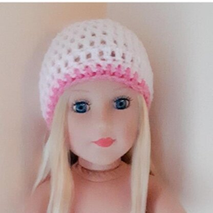 Soft Peach Hat for Doll