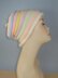 Candy Stripe Roll Brim Beehive Topknot Slouch