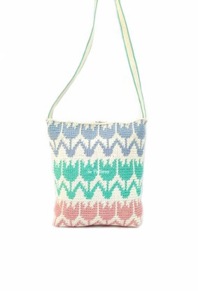 Lotus Flowers Tapestry Crochet Bag