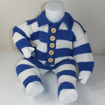 Baby Big Stripe Collar Onesie