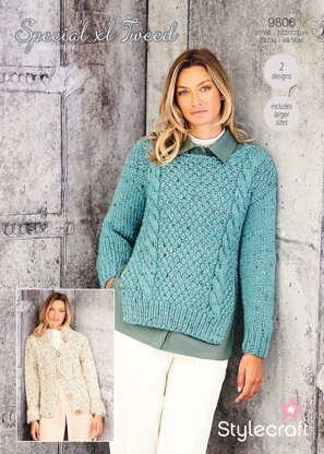 Women Jumpers in Stylecraft Special XL Tweed - 9806 - Downloadable PDF