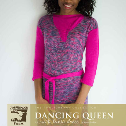 Dancing Queen V - Neck Tunic Dresses in Juniper Moon Farm Findley and Findley Dappled - Downloadable PDF