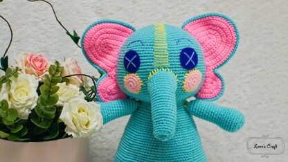Ello elephant cocomelon amigurumi crochet doll