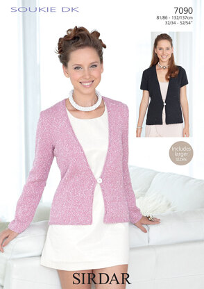 Lady's Cardigans in Sirdar Soukie DK - 7090