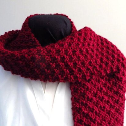 Textured Wine Wool Scarf