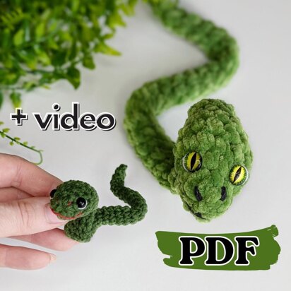 Crochet snake pattern, easy crochet amigurumi snake pattern