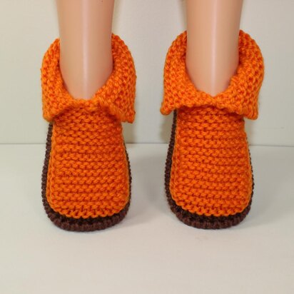 Children's Chunky Slippers - knitting pattern