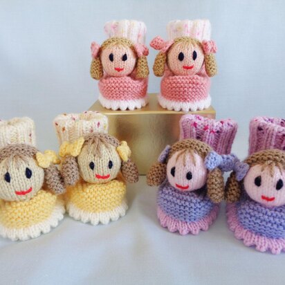 Doll Head Baby Booties