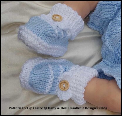 Pattern E51 16-23” dolls/newborn/0-3m baby