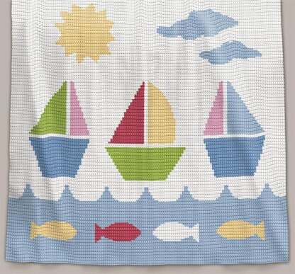 CROCHET Sail Away Baby Blanket / Afghan