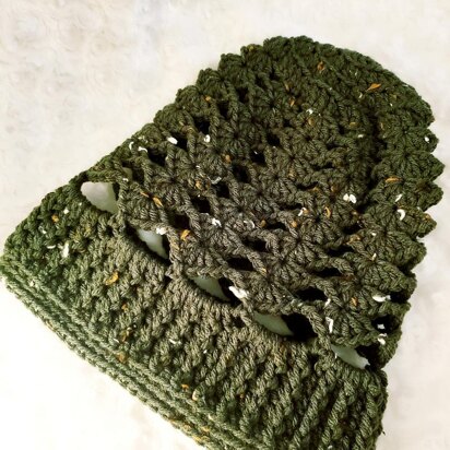 Lacy Fans Slouchy Hat