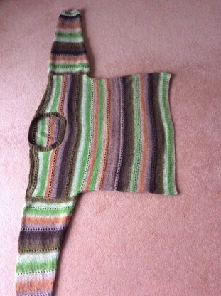 A jumper for my husband, plus hat and scarf with leftover yarn.