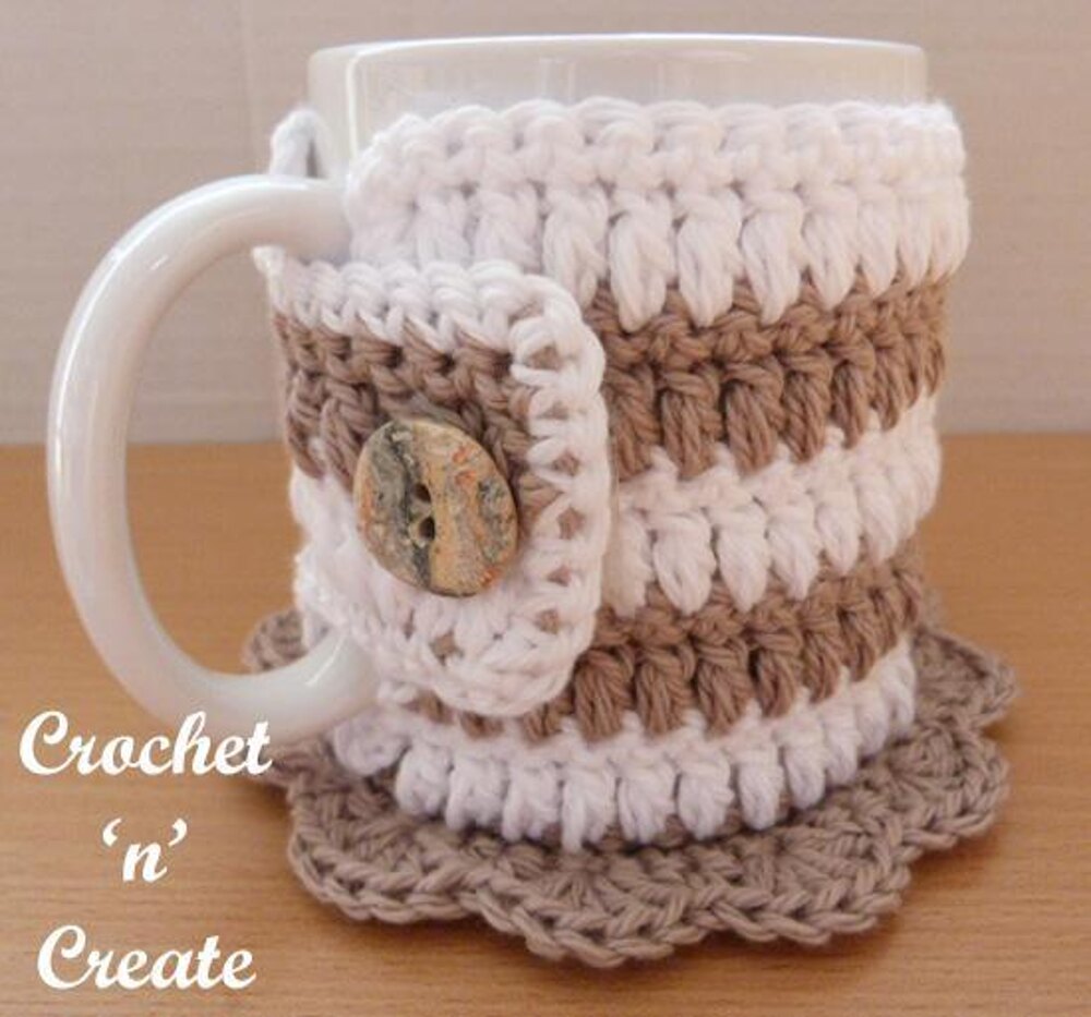 Crochet Mug Cozy & Coaster · A Mug Warmer · Crochet on Cut Out + Keep