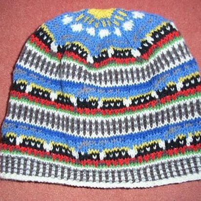 Train fair isle beanie