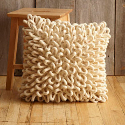 Felted Little Loops Pillow in Lion Brand Fishermen's Wool - L0222AD
