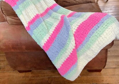 Crochet Cotton Candy Fluffy Blanket