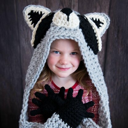 Hooded Woodland Racoon Blanket