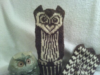 Screech Owl Mittens