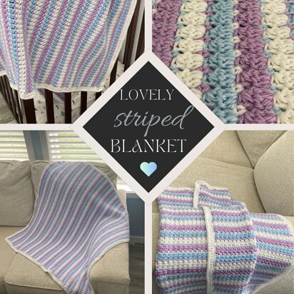 Crochet Blanket Beautiful Stripes