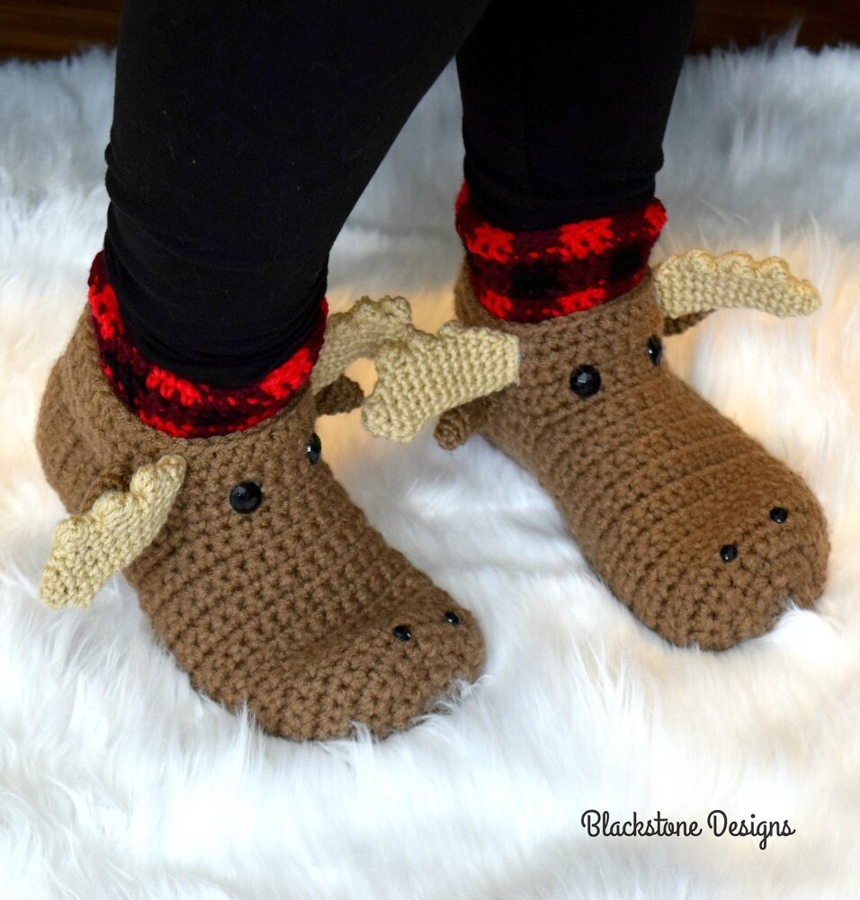 Moose slippers cheap