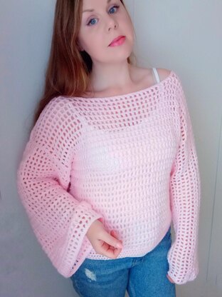 Crochet Summer Mesh Sweater Pattern