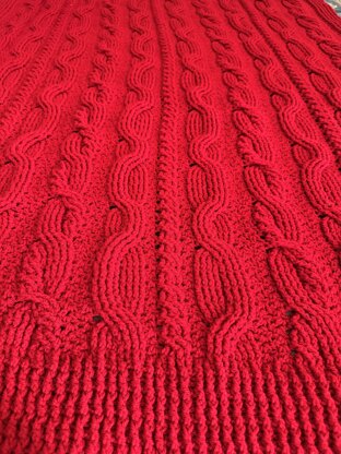 Bonnie's Christmas Cabled Throw