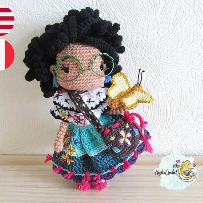 Doll crochet pattern tutorial Mirabel amigurumi
