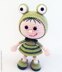118 Girl Doll in a frog outfit