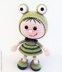 118 Girl Doll in a frog outfit