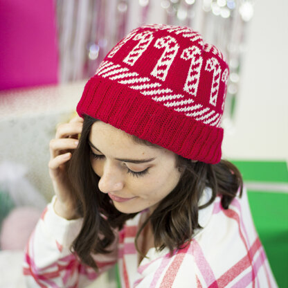 Universal Yarn Candy Cane Lane Hat Kit