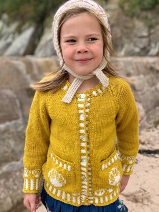 Shell Seeker Cardigan, Jumper, Hat and Bonnet