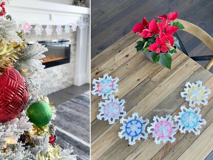 Festive Snowflake Coaster Ornament