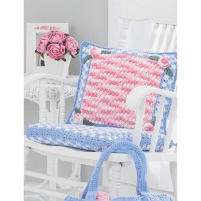 Chair Cushion in Lily Sugar and Cream Solids