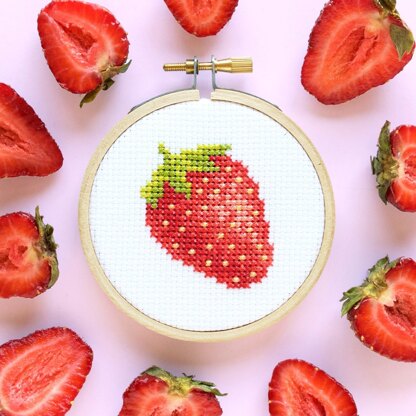Strawberry 3 Mini Cross Stitch Kit – Neighborly