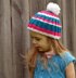 Striped Hat With Pompom