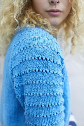Top Down Cropped Cardigan in Lion Brand Touch of Merino - L80109 - Downloadable PDF