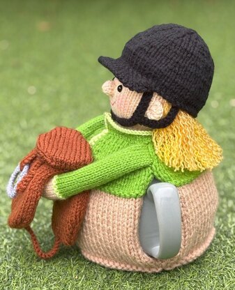 Riley goes riding tea cosy
