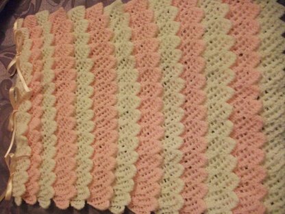 Knitted Frills Baby Blanket