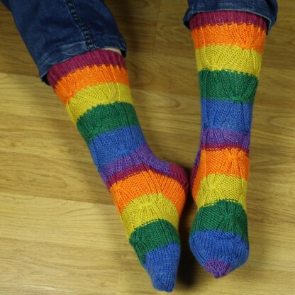 Wrapped Rainbow Socks