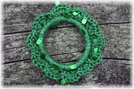 Flora Bangle Crochet Bracelet Pattern Boho Jewelry #9