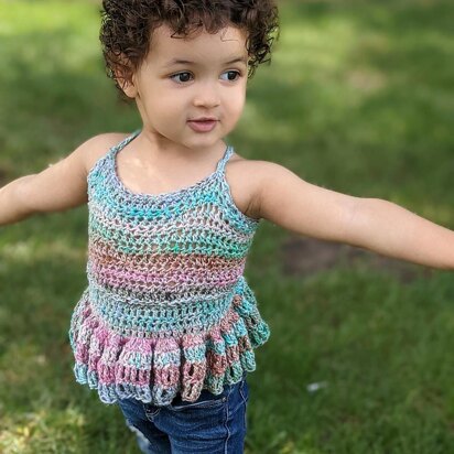 Ruffle toddler crop top