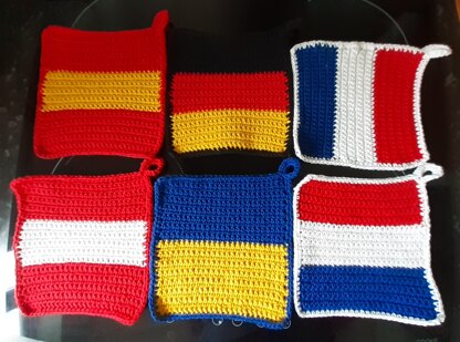 Patriotic potholders - patriotische Topflappen